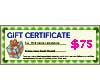 Natural Gift Certificate $75 Gift Certificates Vouchers
