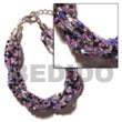 Natural 12 rows lavender/blue green Glass Beads Bracelets Glass Beads Bracelets