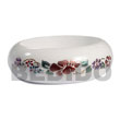 Natural White Stained Wooden Bangle Hand Painted Bangles Hand Painted Bangles