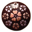 Natural round 40mm blacktab w/ Hand Painted Pendant Hand Painted Pendant