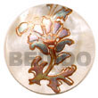 round 40mm hammershell w/ Hand Painted Pendant