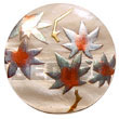 round 40mm hammershell w/ Hand Painted Pendant
