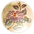 round 40mm MOP w/ Hand Painted Pendant