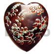 Natural heart 50mm black tab Hand Painted Pendant Hand Painted Pendant