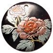 Natural round 40mm black tab Hand Painted Pendant Hand Painted Pendant