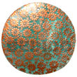 Natural round 40mm mint green Hand Painted Pendant Hand Painted Pendant