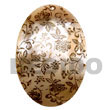 Natural 50mm oval hammershell w/ Hand Painted Pendant Hand Painted Pendant