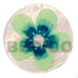 Natural round natural 50mm capiz Hand Painted Pendant Hand Painted Pendant
