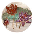 round 50mm kabibe shell Hand Painted Pendant