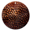Natural round 40mm blacktab w/ Hand Painted Pendant Hand Painted Pendant