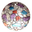 Natural round 40mm hammershell w/ Hand Painted Pendant Hand Painted Pendant