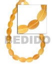 Natural golden horn flat oval Bone Beads / Horn Horn Beads