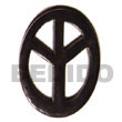 horn peace sign 45mm Bone Horn Pendant