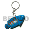 fish hand paint wooden Keychain