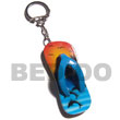 Natural colorful beach slippers Keychain Keychain