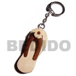 Natural wooden beach slipper w/ Keychain Keychain