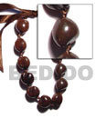 Natural brown Kukui Nuts Salway Nuts Necklace Kukui Nuts