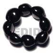 Natural elastic 8 pcs. black Kukui Nuts Kukui Nuts