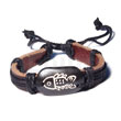 Natural surfer leather bracelet tribal fish