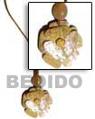 leather thong natural flower Leather Necklace