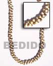 Natural twisted coco combination necklace 2 rows / 3 Multi Row Necklace