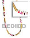 Natural bamboo and shells necklaces Natural Combination Necklace Natural Combination Necklace