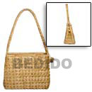 Natural pandan double zipper Bags Natural made Bags