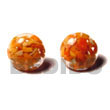 Natural orange c. button earrings Resin Earrings Resin Earrings