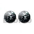 Natural black resin button earrings Resin Earrings Resin Earrings