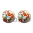 red resin button earrings Resin Earrings