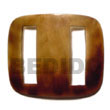 Natural rectangular blacktab buckle 69mmx57mm Sarong Shell Buckles Sarong Shell Buckles