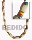 Natural white buri seed tube Seed Necklace Seed Necklace