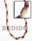 Natural white buri seed tube Seed Necklace Seed Necklace