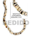 Natural Exotica Luhuanus Square Cut Shell Beads Shell Beads