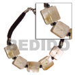 Natural sq. cut hammershell on Shell Bracelets Shell Bracelets