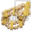 Natural yellow coco stick w/ Shell Bracelets Shell Bracelets