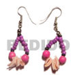 Natural dangling 2-3mm pink coco Shell Earrings Shell Earrings