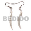 Natural dangling 10x40mm troca leaf Shell Earrings Shell Earrings