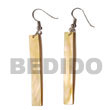dangling 50x7mm MOP bar Shell Earrings