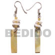 Natural dangling 35mmx7mm MOP bar Shell Earrings Shell Earrings