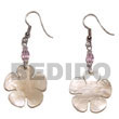 Natural dangling 30mm hammershell flower Shell Earrings Shell Earrings
