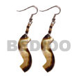 Natural dangling wavy brownlip tiger Shell Earrings Shell Earrings