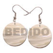 Natural 35mm round kabibe shell Shell Earrings Shell Earrings