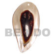 Natural leaf hammershell w/ skin Shell Pendant Shell Pendant
