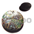 round paua shell w/ Shell Pendant