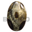 Natural blacklip oval w/ skin Shell Pendant Shell Pendant