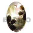 Natural oval blacklip w/ natural Shell Pendant Shell Pendant