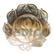 Natural carved black lip rose Shell Pendant Shell Pendant