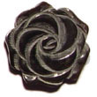 Natural rose carving black pin Shell Pendant Shell Pendant