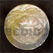 Natural round MOP w/ rose Shell Pendant Shell Pendant
